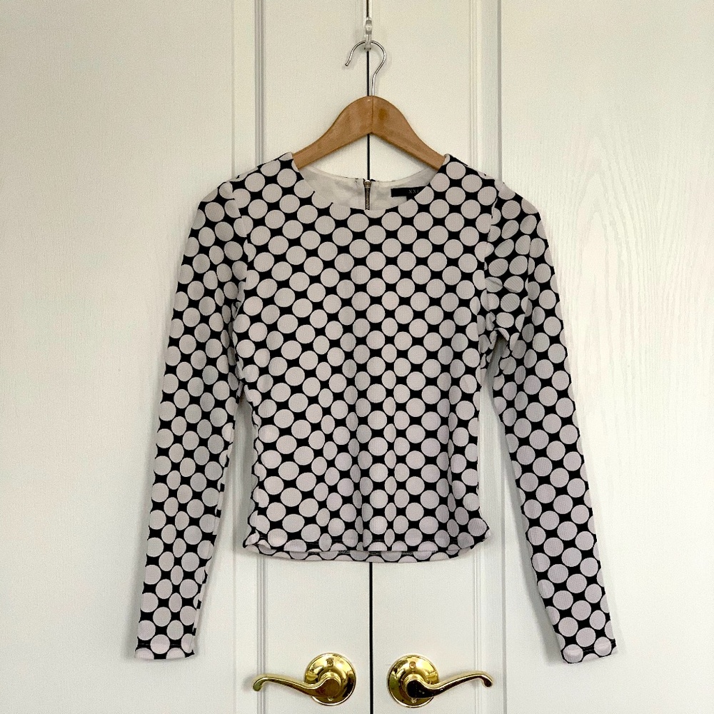 Black & White Polka Dot Top